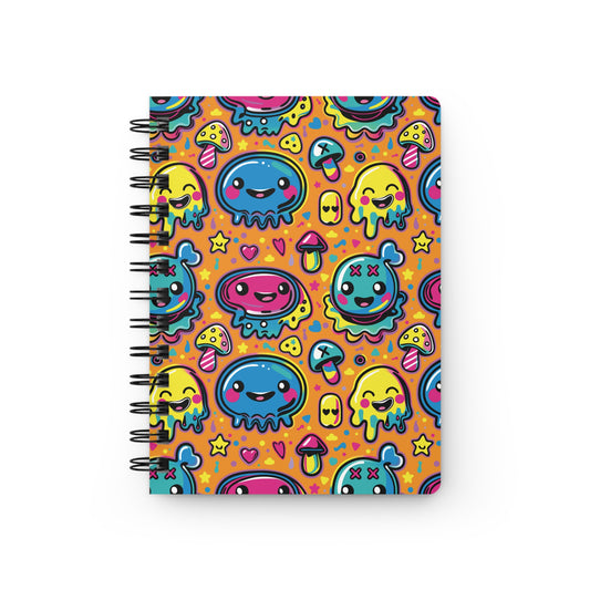 Eighth Hour of Mischief Stringpulled Oozelings Scrawls on Spiral Bound Journal