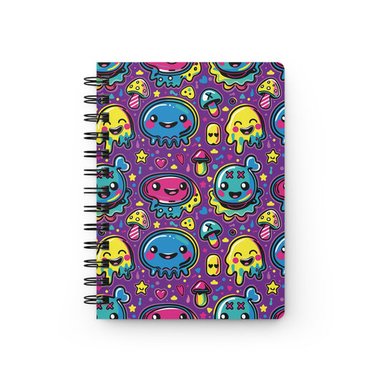 Second of Mischief Jamwobble Oozeling Scrawls on Spiral Bound Journal