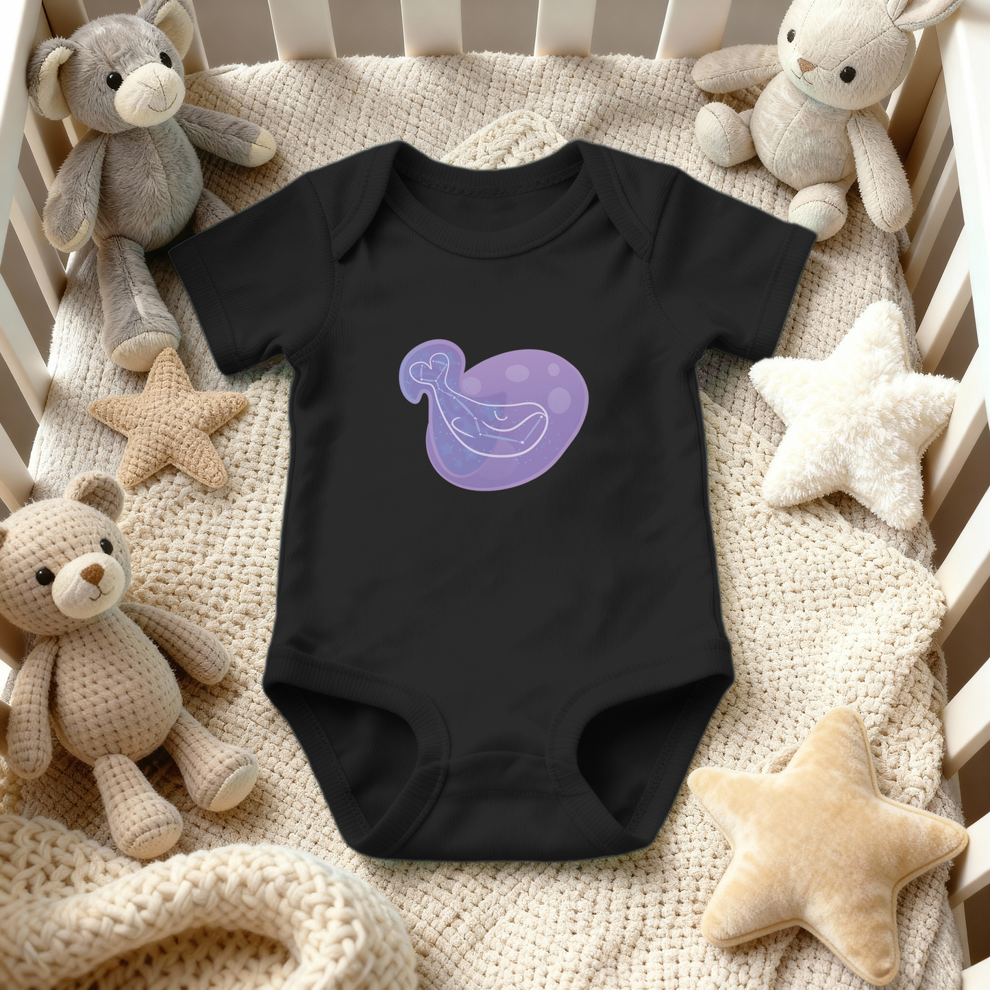 Mir the Spunky Calf Astral Nadir Traces on Infant Baby Rib Bodysuit