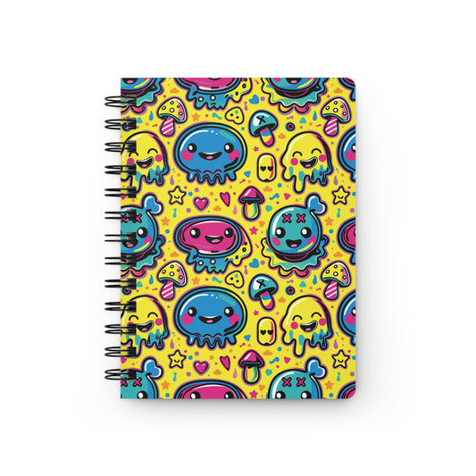 Ninth Hour of Mischief Sourcrack Oozeling Scrawls on Spiral Bound Journal