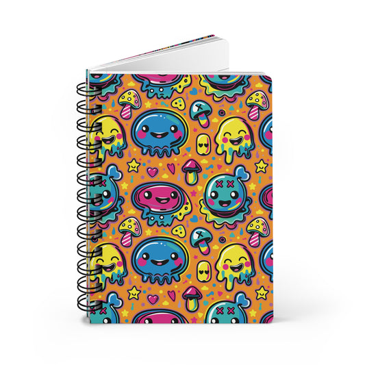Eighth Hour of Mischief Stringpulled Oozelings Scrawls on Spiral Bound Journal