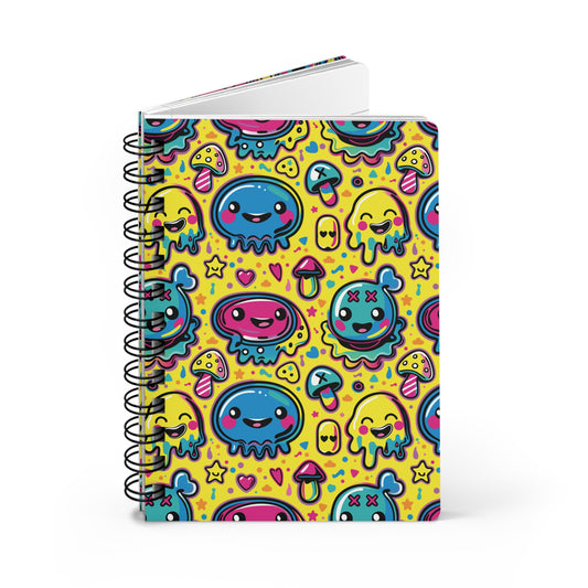 Ninth Hour of Mischief Sourcrack Oozeling Scrawls on Spiral Bound Journal