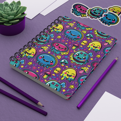 Second of Mischief Jamwobble Oozeling Scrawls on Spiral Bound Journal