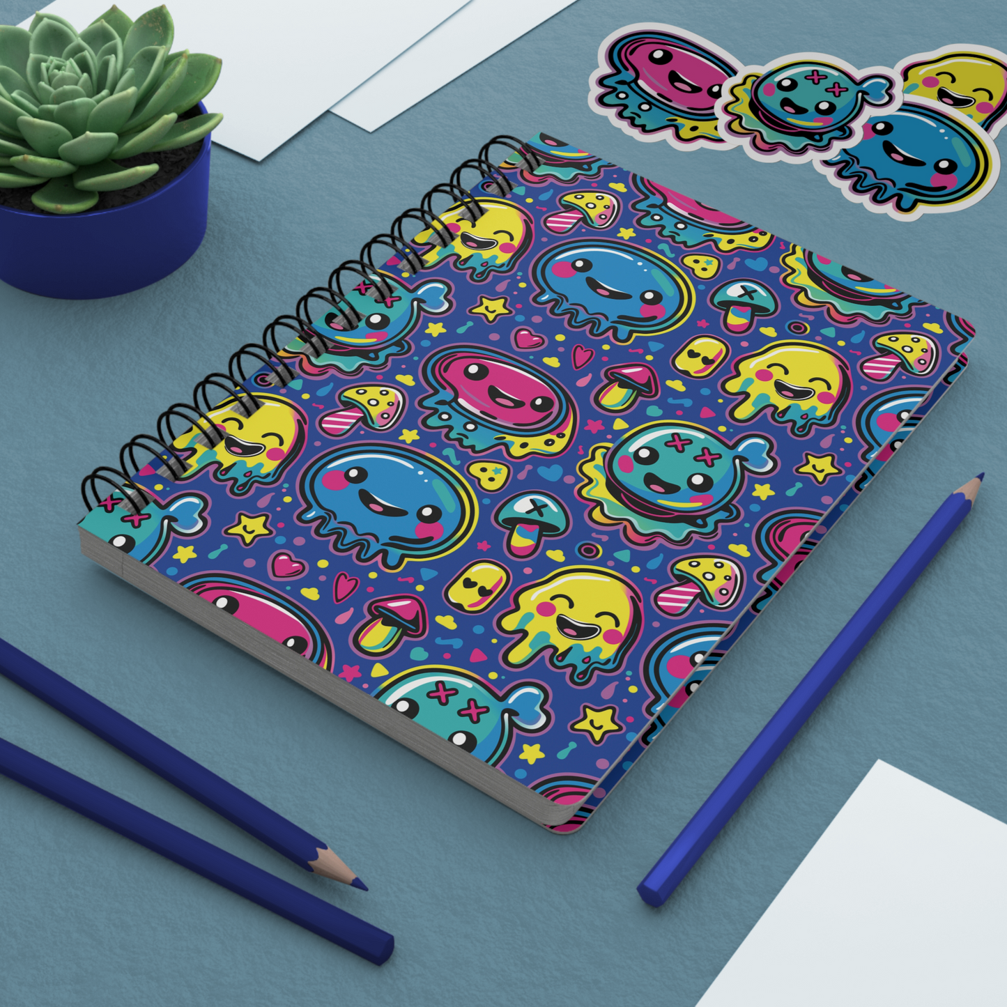 Third Hour of Mischief Slushborn Oozeling Scrawls on Spiral Bound Journal