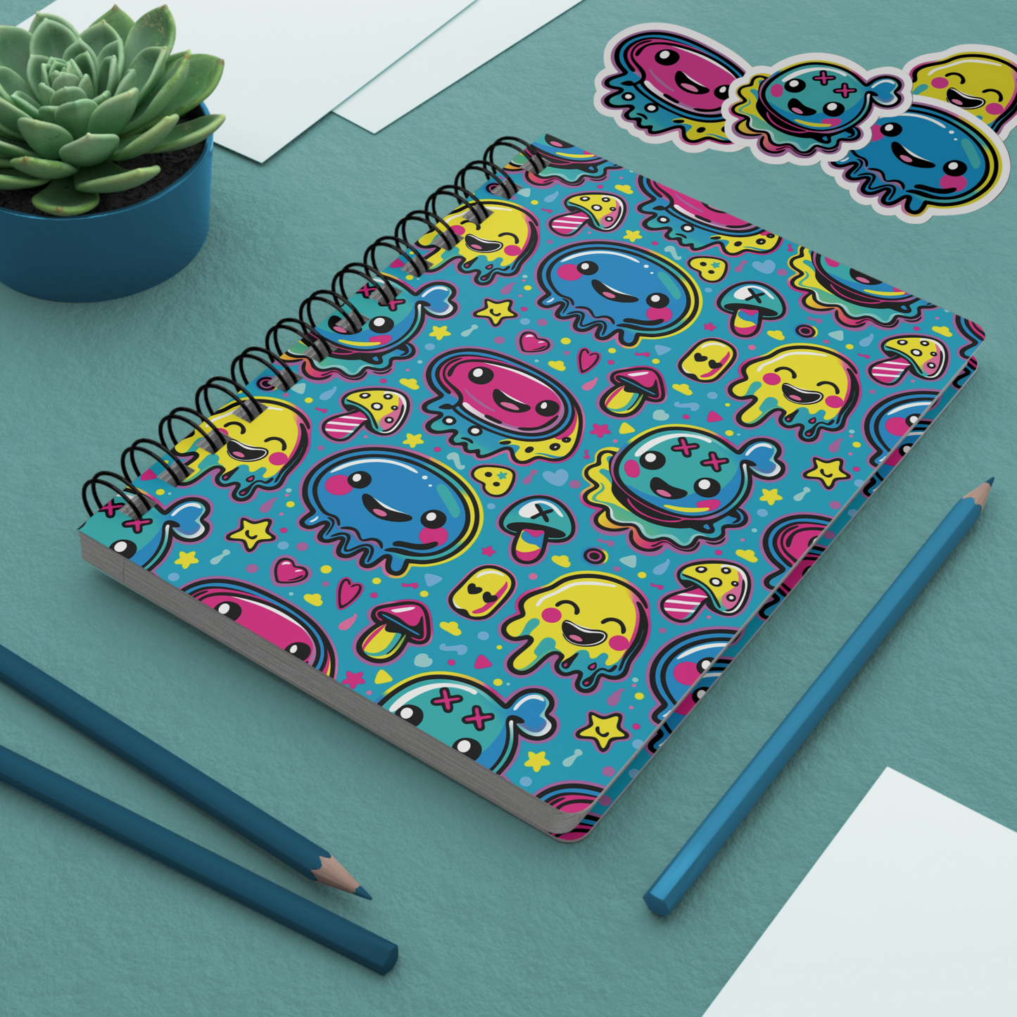 Fourth Hour of Mischief Joltsprung Oozeling Scrawls on Spiral Bound Journal