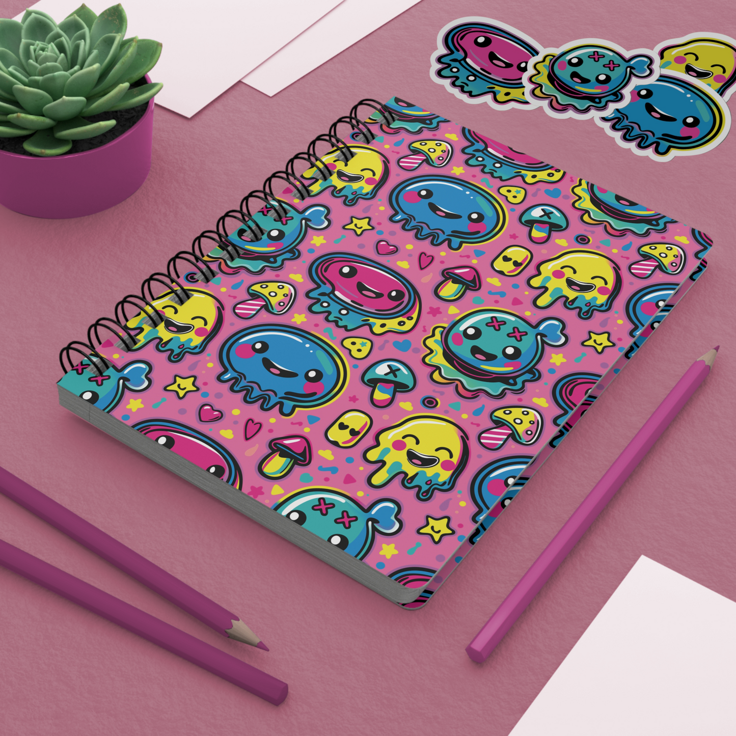 Sixth Hour of Mischief Curdleberry Oozeling Scrawls on Spiral Bound Journal