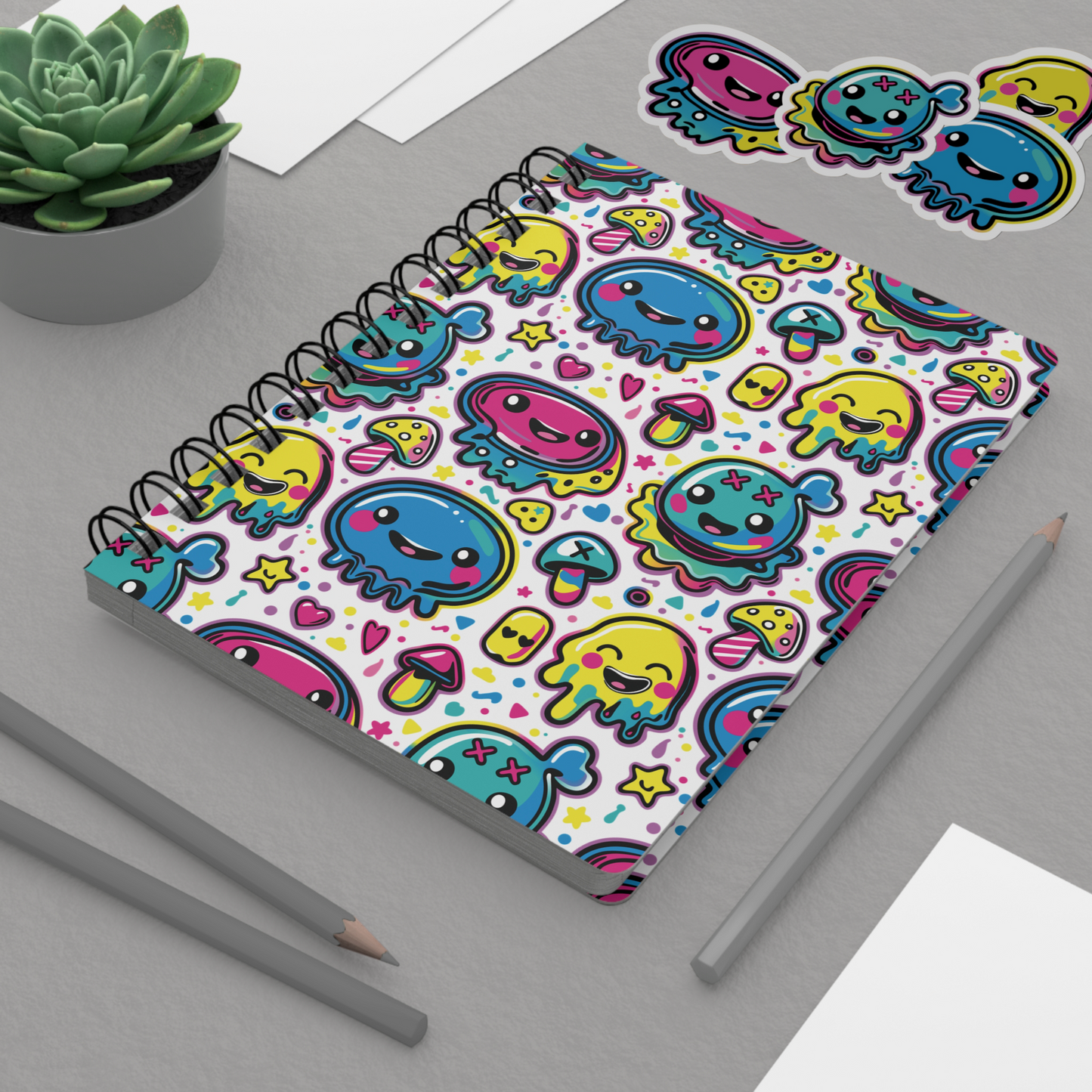 Tenth Hour of Mischief Sugarpuff Oozeling Scrawls on Spiral Bound Journal