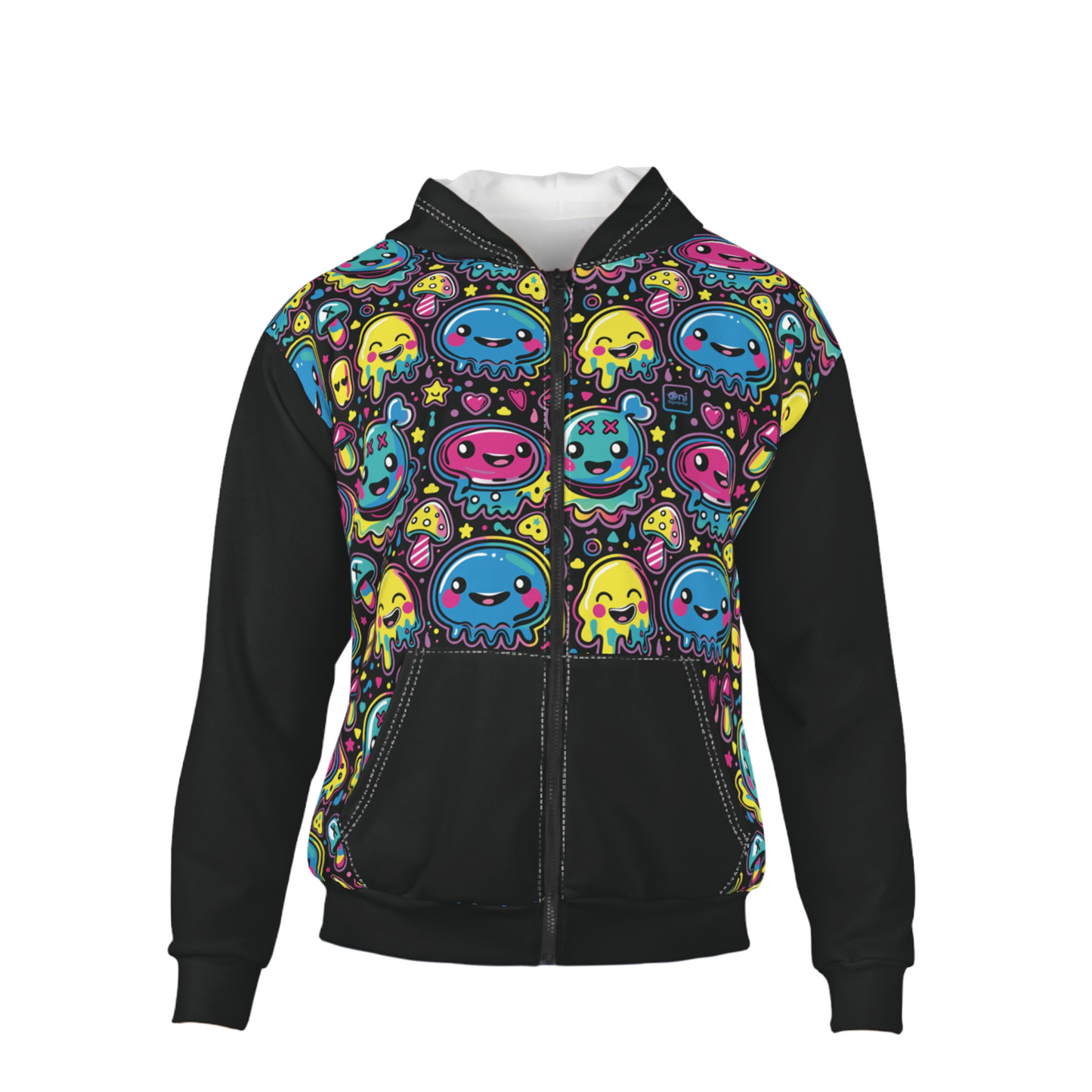 First Hour of Mischief Inkspawn Oozelings on Unisex Zip Hoodie (AOP)