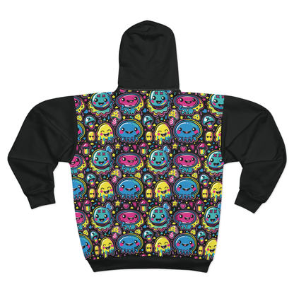 First Hour of Mischief Inkspawn Oozelings on Unisex Zip Hoodie (AOP)