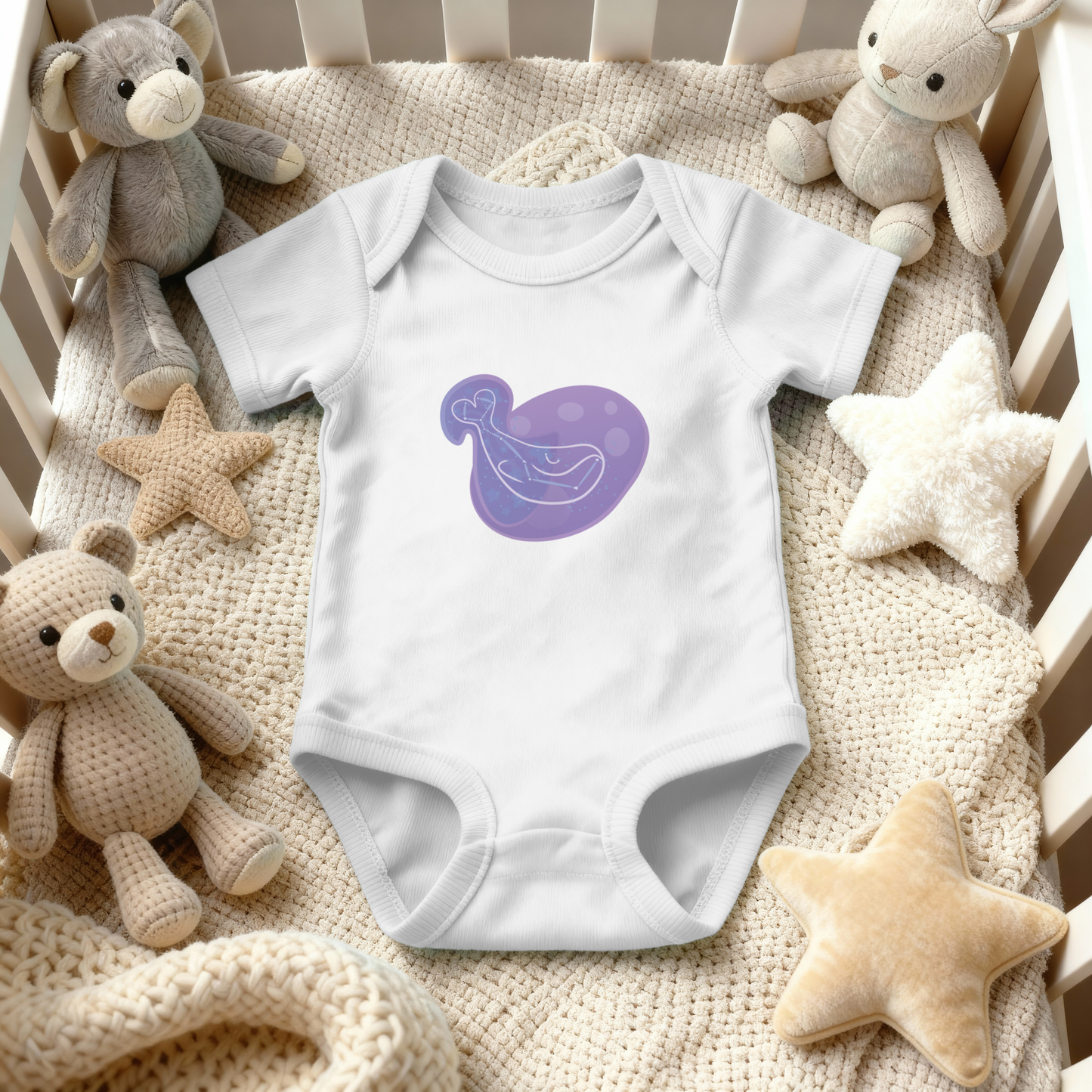 Mir the Spunky Calf Astral Nadir Traces on Infant Baby Rib Bodysuit