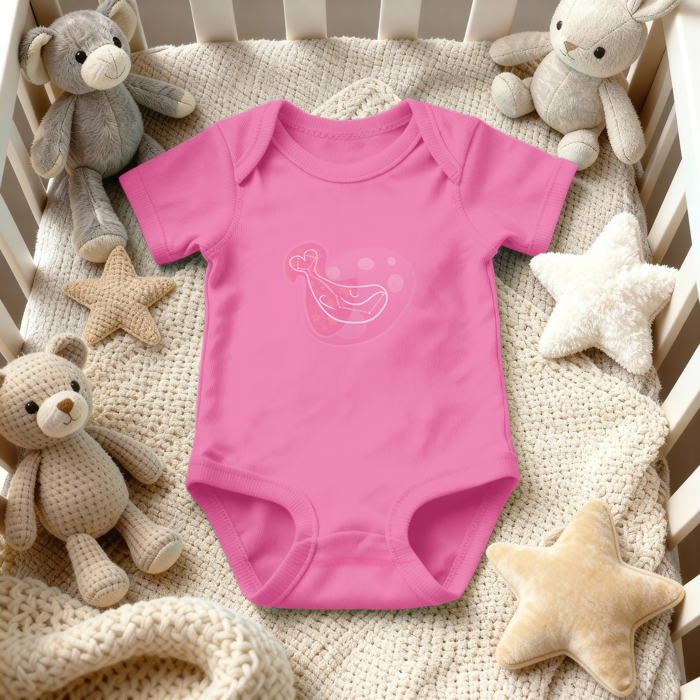 Mir the Spunky Calf Astral Dusk Traces on Infant Baby Rib Bodysuit