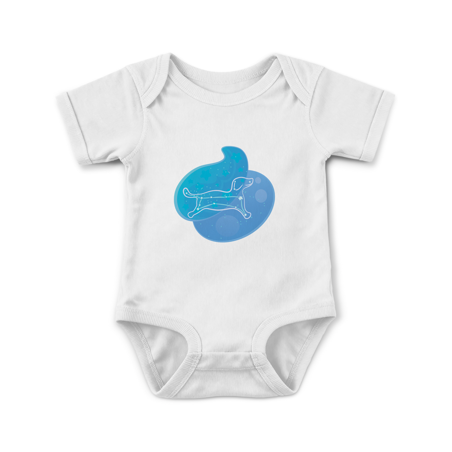 Rius the Loyal Puppy Astral Zenith Traces on Infant Baby Rib Bodysuit