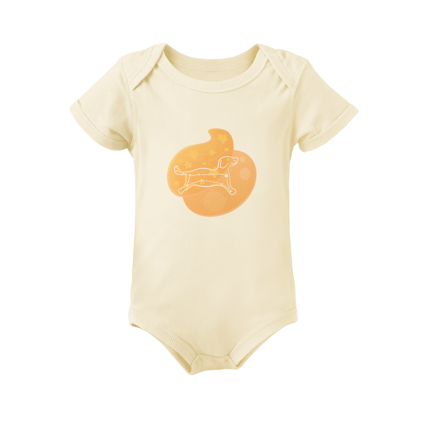 Rius the Loyal Puppy Astral Dawn Traces Infant Baby Rib Bodysuit