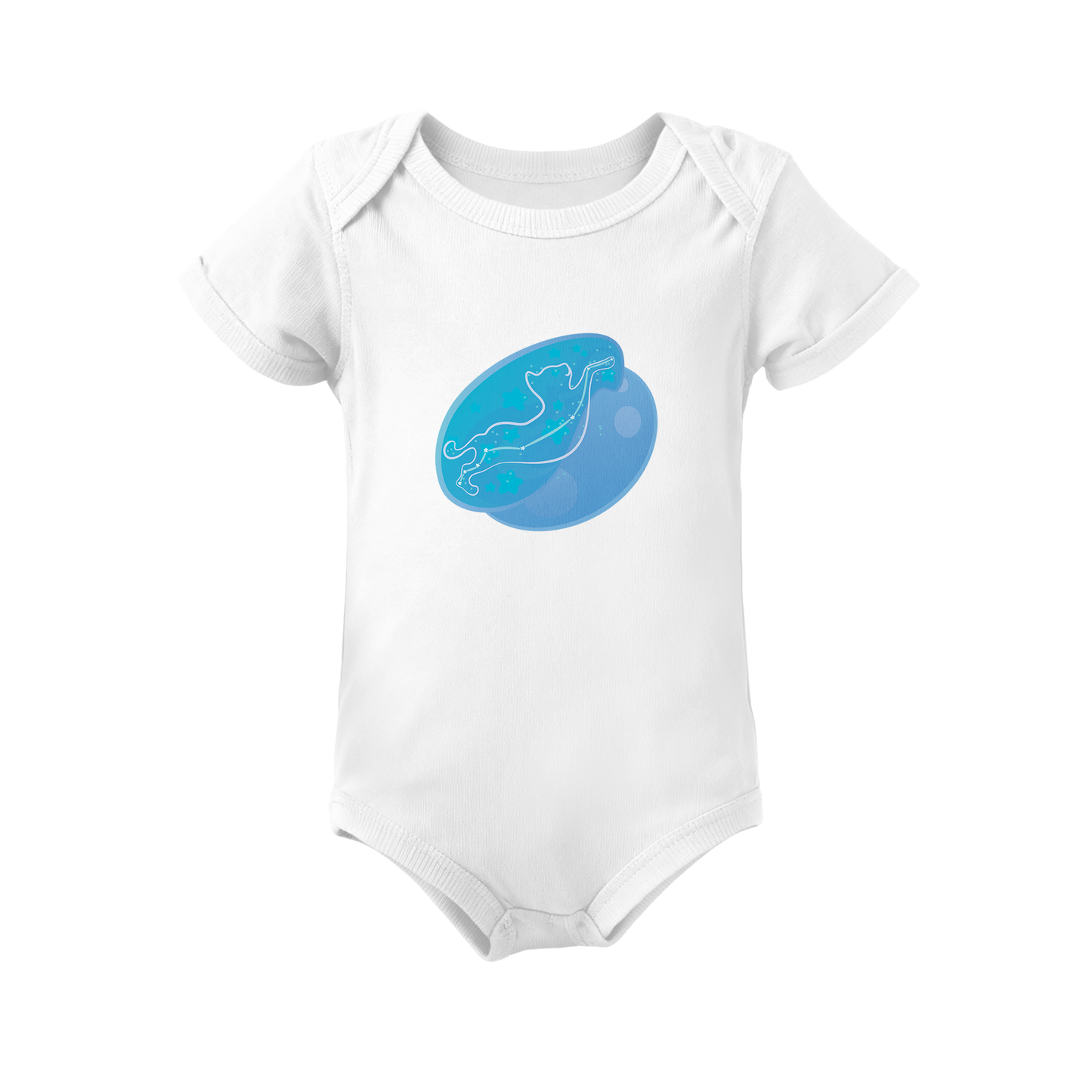 Lyn the Keen Kitten Astral Zenith Traces on Infant Baby Rib Bodysuit