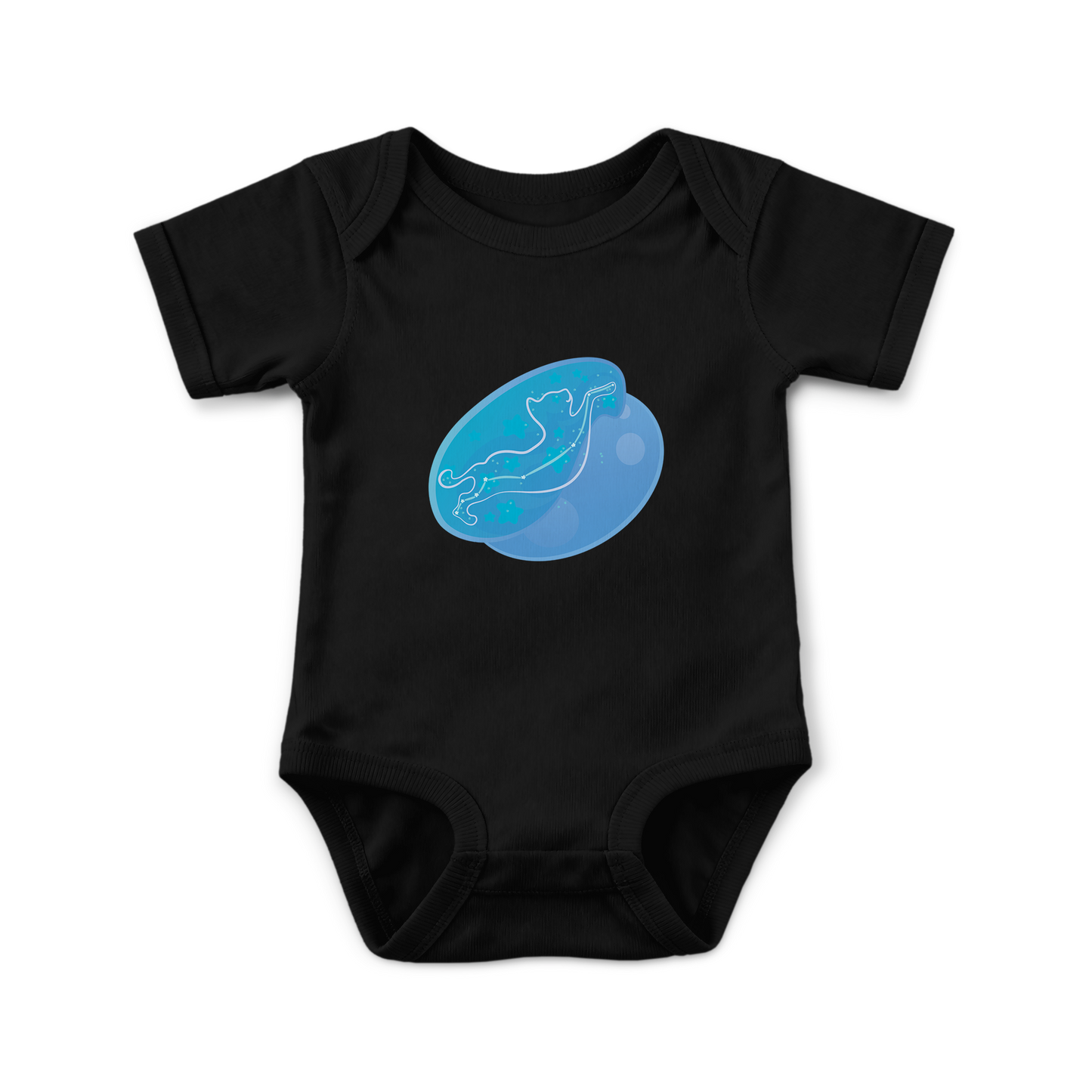 Lyn the Keen Kitten Astral Zenith Traces on Infant Baby Rib Bodysuit