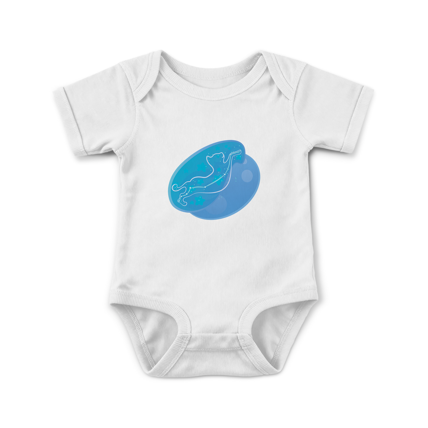 Lyn the Keen Kitten Astral Zenith Traces on Infant Baby Rib Bodysuit