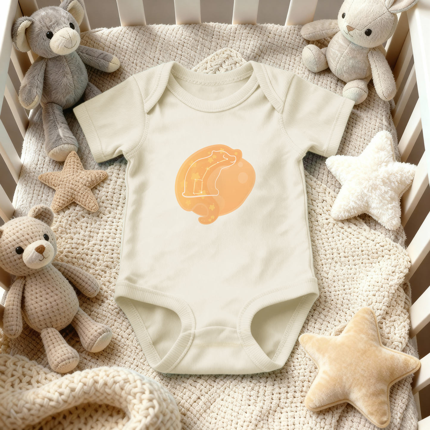 Aris the Guiding Cub Astral Dawn Traces on Infant Baby Rib Bodysuit