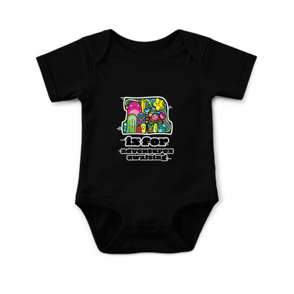 A is for Adventures Awaiting on Infant Baby Rib Bodysuit