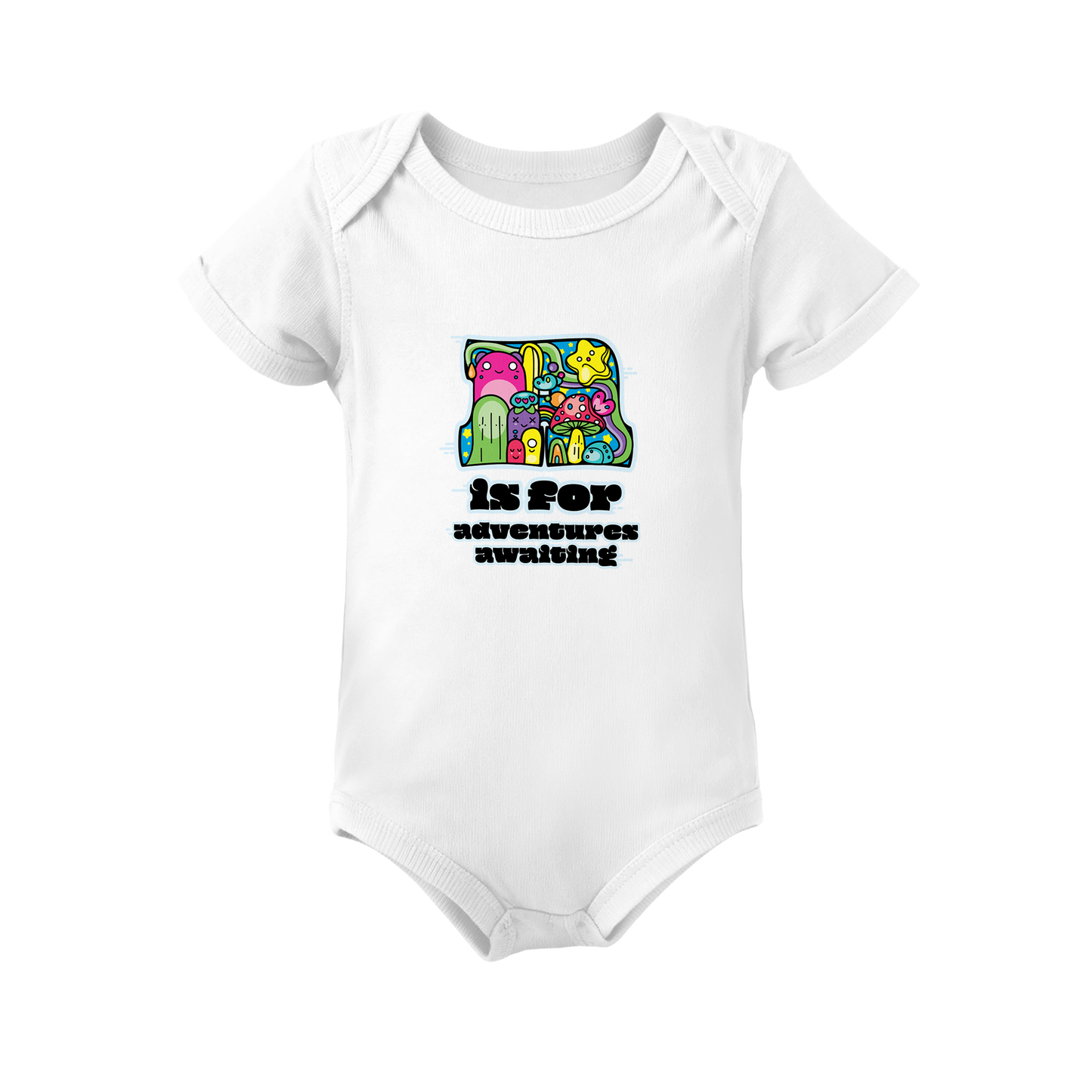 A is for Adventures Awaiting on Infant Baby Rib Bodysuit