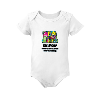 A is for Adventures Awaiting on Infant Baby Rib Bodysuit