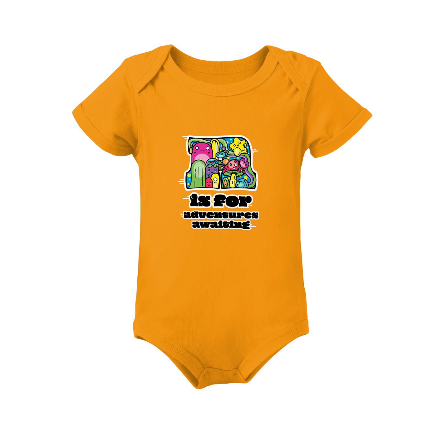 A is for Adventures Awaiting on Infant Baby Rib Bodysuit