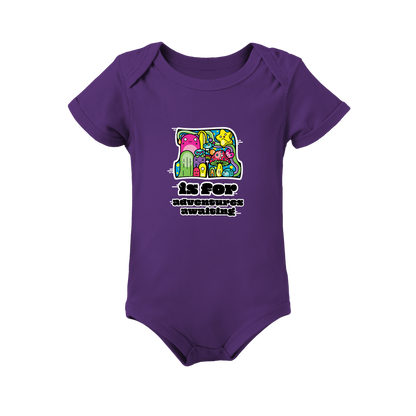 A is for Adventures Awaiting on Infant Baby Rib Bodysuit