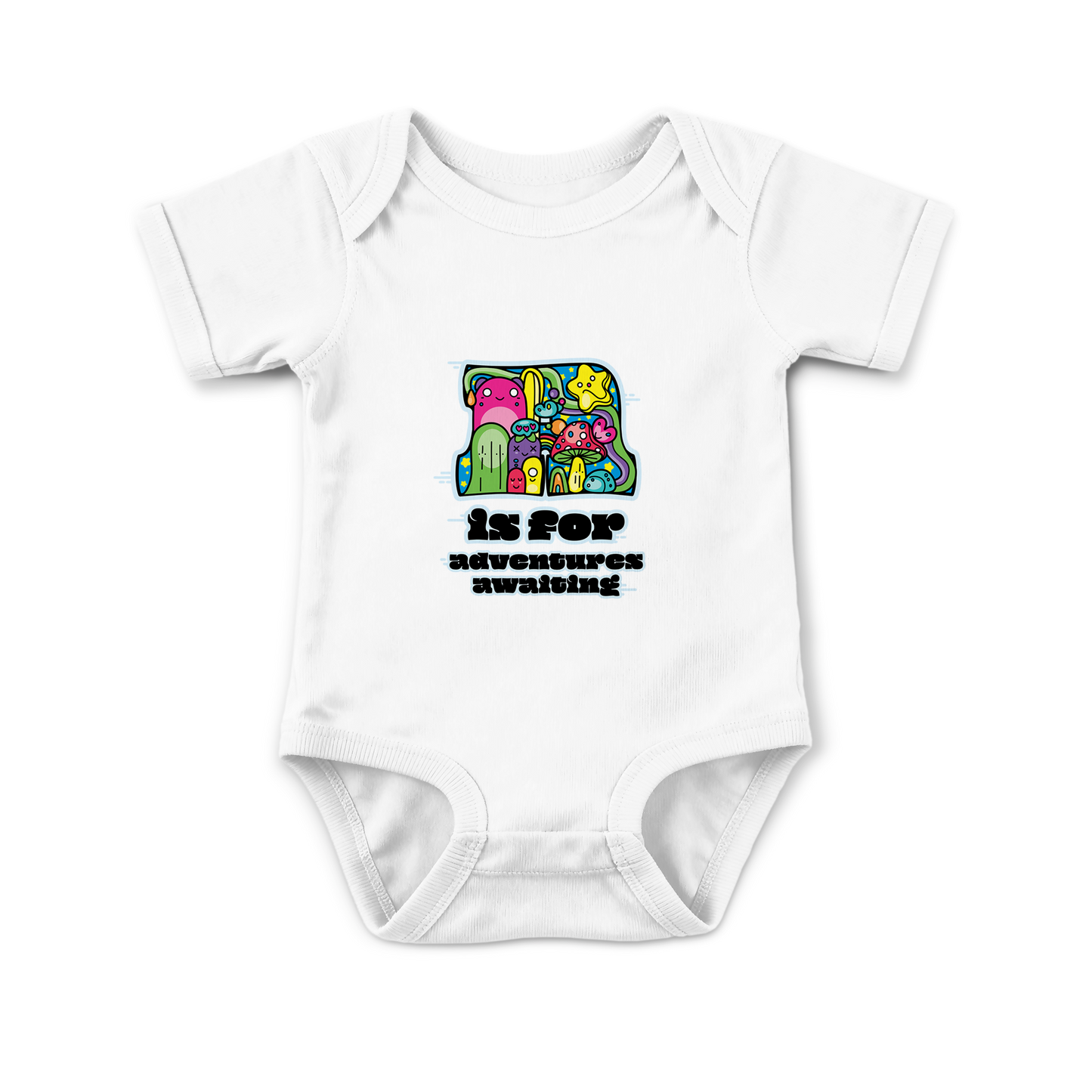 A is for Adventures Awaiting on Infant Baby Rib Bodysuit