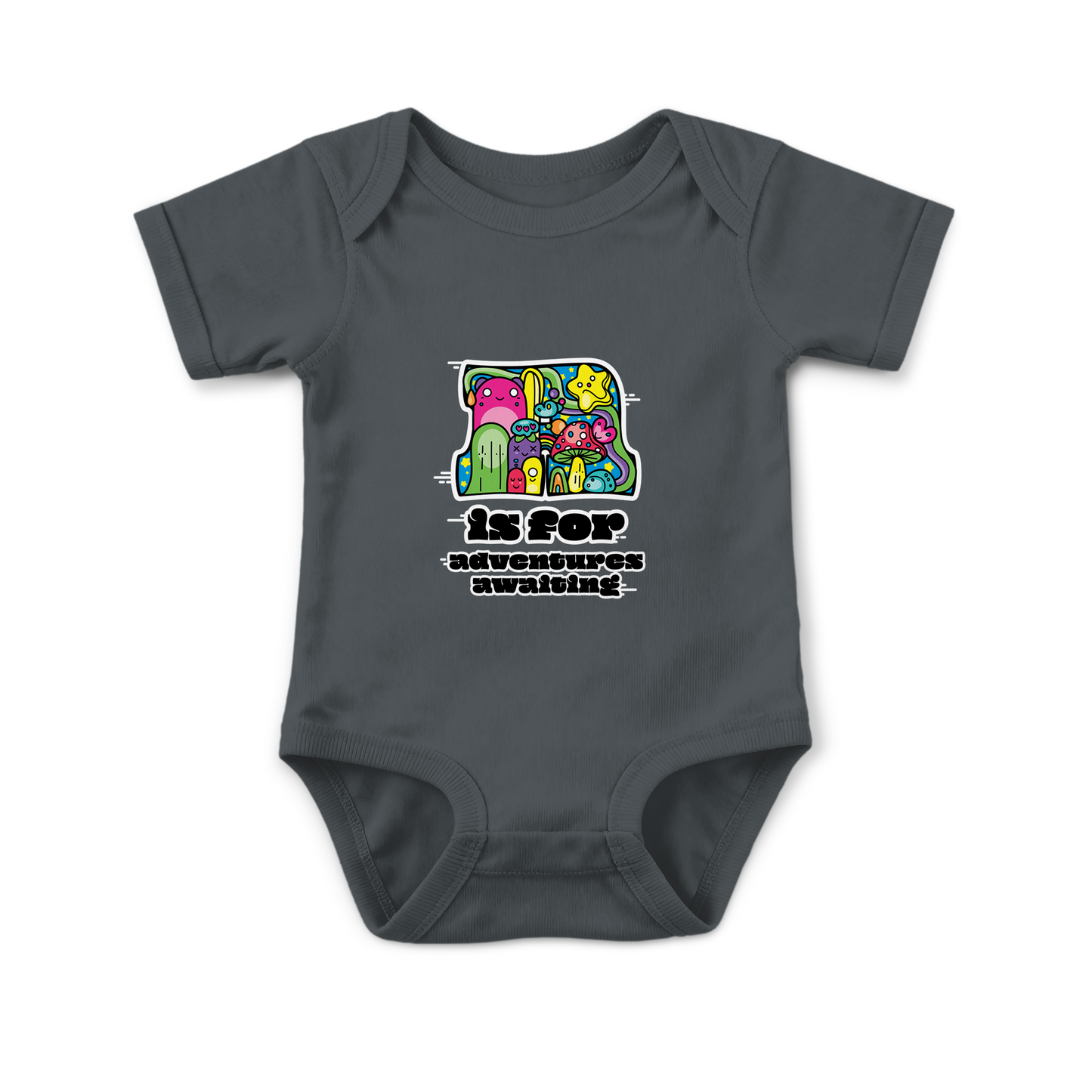 A is for Adventures Awaiting on Infant Baby Rib Bodysuit