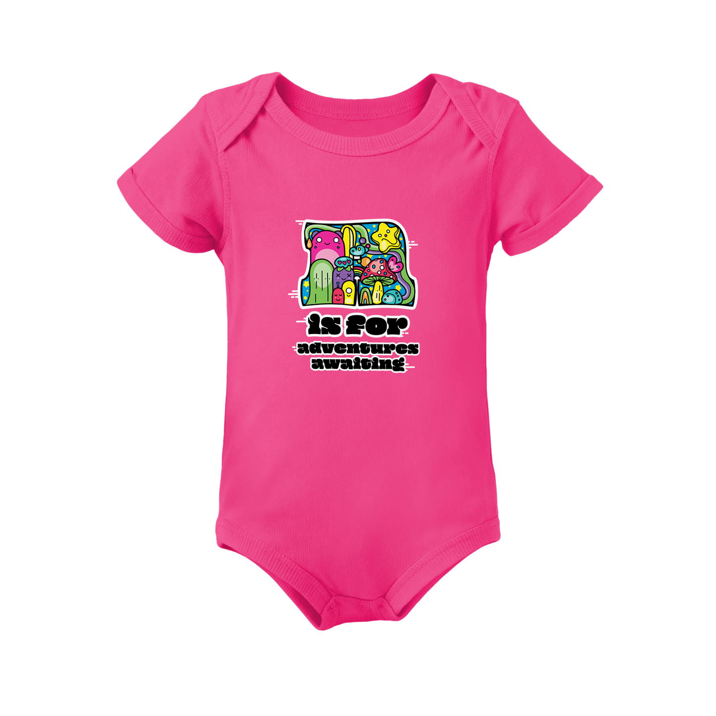 A is for Adventures Awaiting on Infant Baby Rib Bodysuit