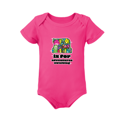 A is for Adventures Awaiting on Infant Baby Rib Bodysuit