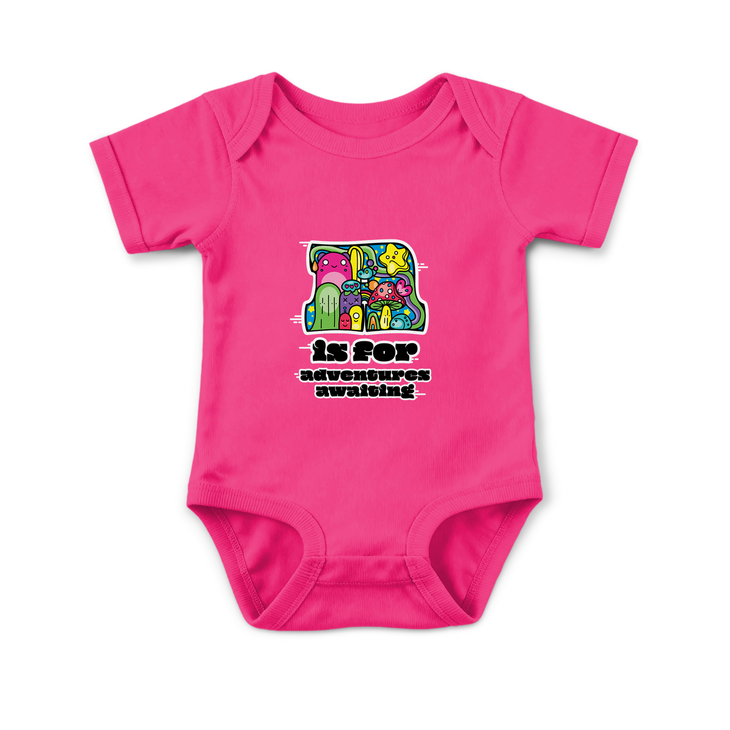 A is for Adventures Awaiting on Infant Baby Rib Bodysuit