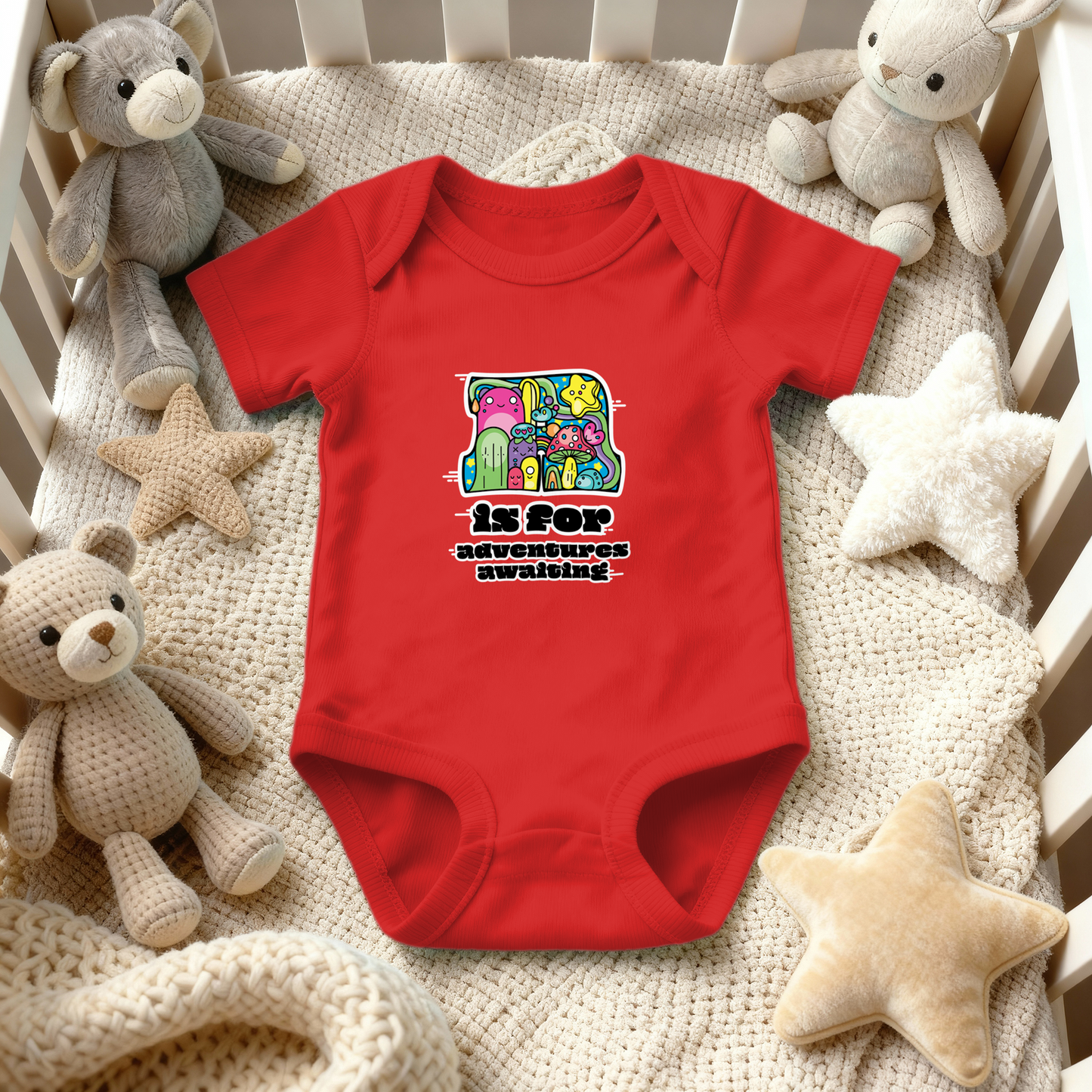 A is for Adventures Awaiting on Infant Baby Rib Bodysuit