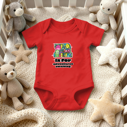 A is for Adventures Awaiting on Infant Baby Rib Bodysuit