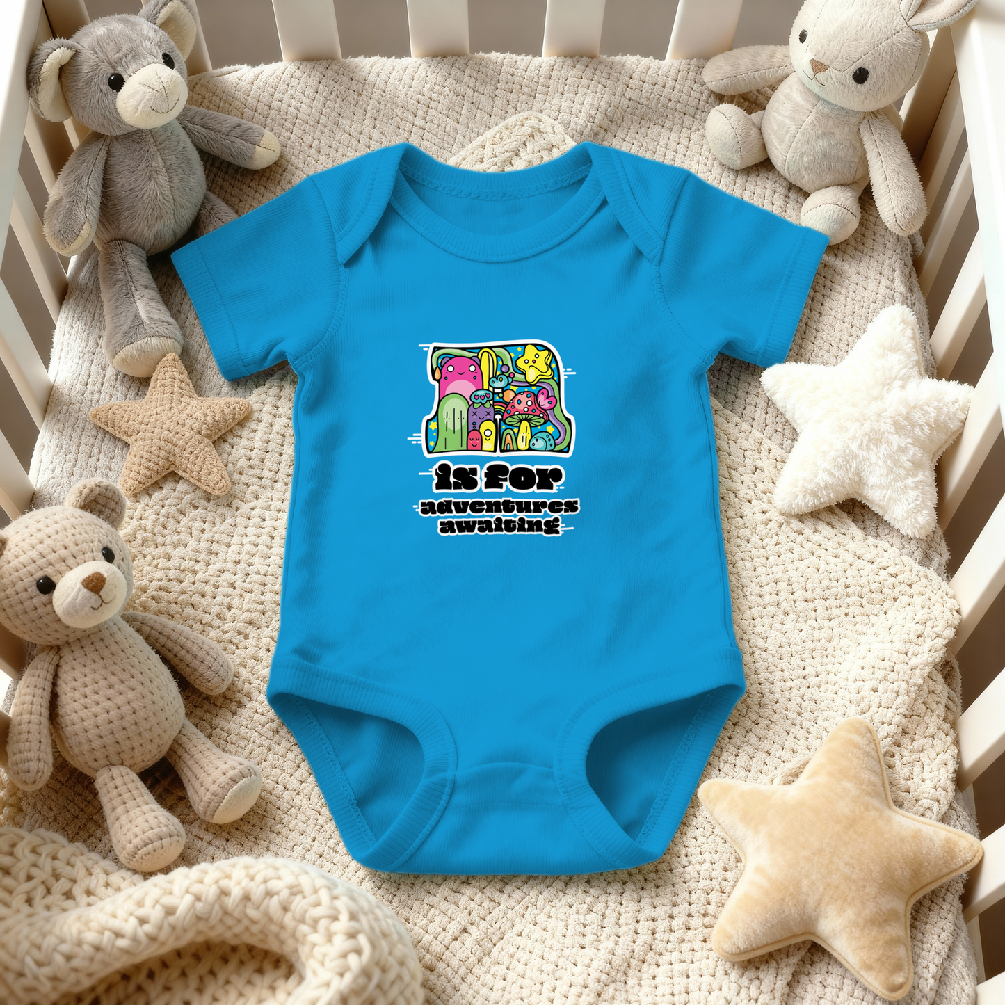 A is for Adventures Awaiting on Infant Baby Rib Bodysuit