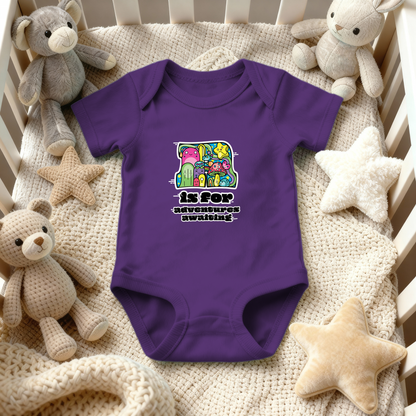 A is for Adventures Awaiting on Infant Baby Rib Bodysuit