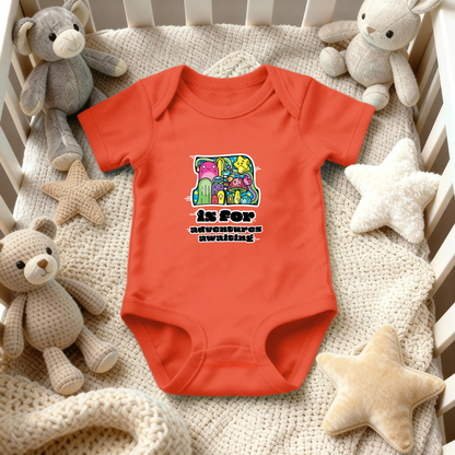A is for Adventures Awaiting on Infant Baby Rib Bodysuit