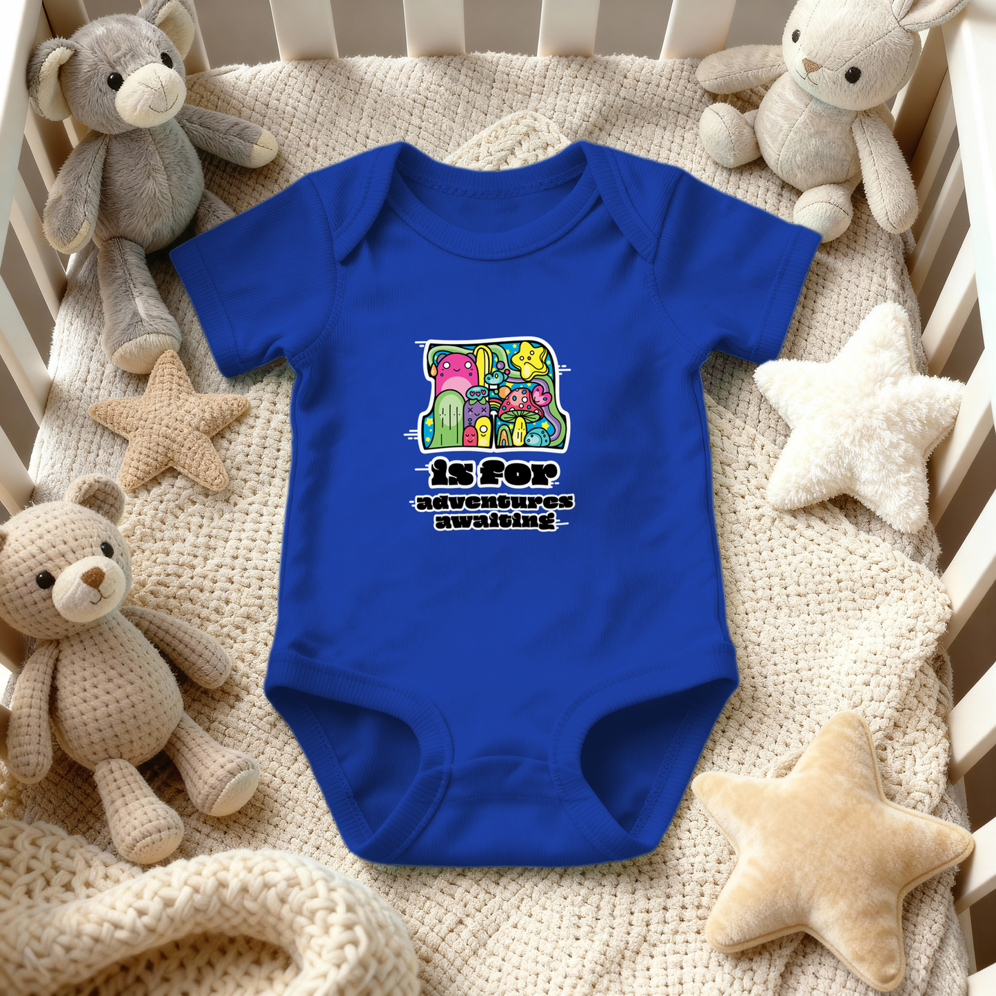 A is for Adventures Awaiting on Infant Baby Rib Bodysuit