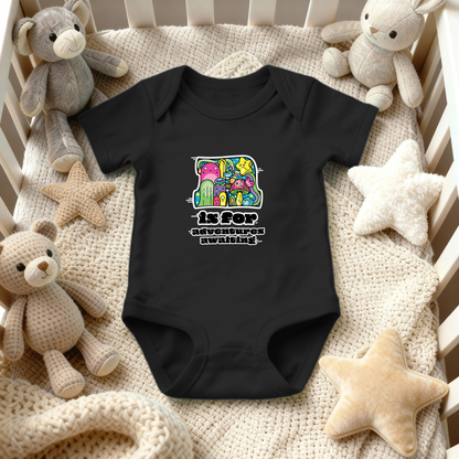 A is for Adventures Awaiting on Infant Baby Rib Bodysuit
