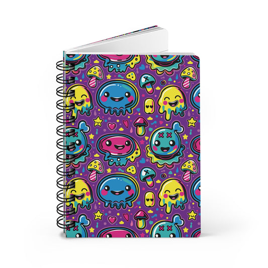 Second of Mischief Jamwobble Oozeling Scrawls on Spiral Bound Journal